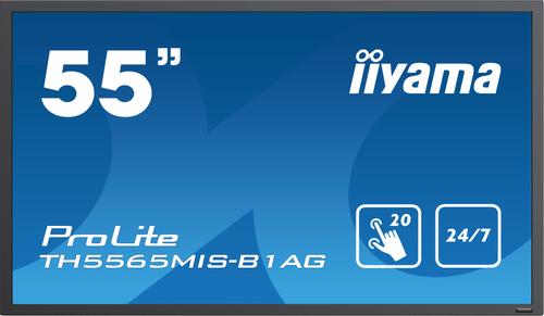 IIYAMA 55 LED IR 20 Point TouchAG Coating IPS 450 NITS Full HD 24/7 (TH5565MIS-B1AG)