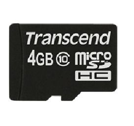 TRANSCEND Premium - Flash memory card - 4 GB - Class 10 - 133x - microSDHC (TS4GUSDC10)