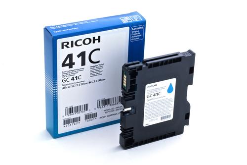 RICOH GC41C Cyan Standard Capacity Gel Ink Cartridge 2.2k pages - 405762 (405762)