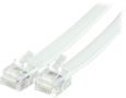 DELTACO Modular cable, 6P6C (RJ12) to 6P6C (RJ12), 10m, white