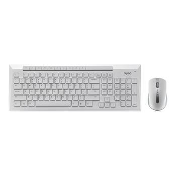 RAPOO 8200P Trådløs tastatur & mus hvit - qty 1 (11023)