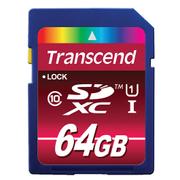 TRANSCEND SD Card  SDXC     64GB Class 10 / UHS-I (TS64GSDXC10U1)