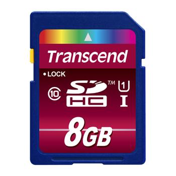 TRANSCEND 8GB SDHC Class10 UHS-I Card (Alt. TS8GSDHC10U1) (TS8GSDHC10U1)