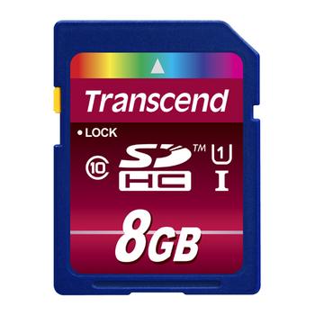 TRANSCEND d Ultimate - Flash memory card - 8 GB - UHS Class 1 / Class10 - 133x - SDHC UHS-I (TS8GSDHC10U1)