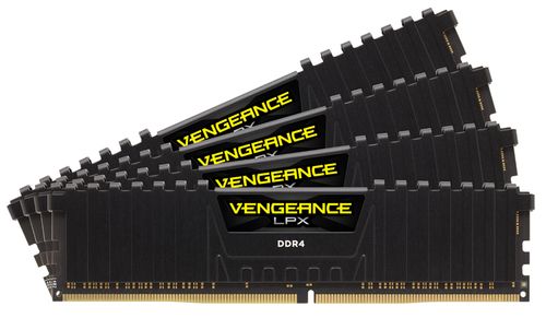 CORSAIR DDR4 2400MHz 4GB 1x 288 DIMM Unbuffered 14-16-16-31 Vengeance LPX Black Heat spreader 1.20V (CMK4GX4M1A2400C14)