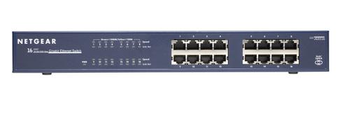 NETGEAR JGS516 16 Port Unmanaged Rackmount 1U Gigabit Ethernet Network Switch (JGS516-200EUS)