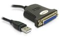 DELOCK Adapter USB zu Parallel 25-pol