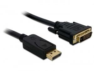 DELOCK Displayport >DVI 24+1 St/St 2m (82591)