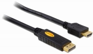 DELOCK DisplayPort-Stecker auf HDMI-Stecker,  3 Meter (sch (82435)