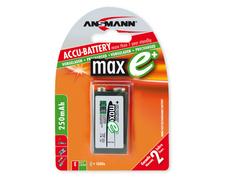 ANSMANN 1 maxE NiMH rech. bat. 300 9V block 270 mAh german
