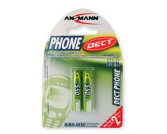 ANSMANN Dect batteri - 2 x AAA - NiMH