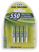 ANSMANN 1x4 maxE NiMH rech. bat. Micro AAA 550 mAh    5030772