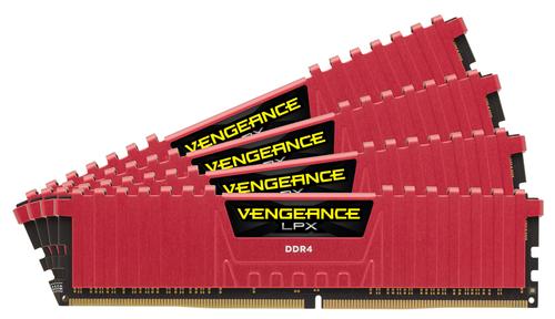 CORSAIR 16GB (4 x 4 GB) DDR4 3000MHz CL15 Vengeance LPX RÃ¶d (CMK16GX4M4B3000C15R)
