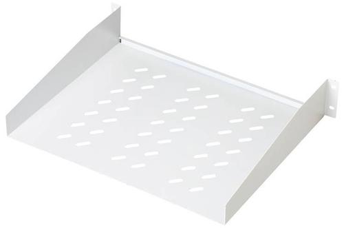 DIGITUS 2U rack mount fixed shelf vented. Grey (RAL 7035). (DN-19 TRAY-2-55)