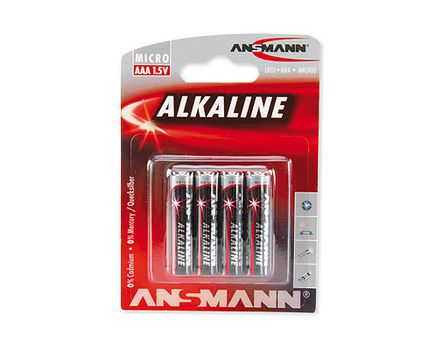 ANSMANN 1x4 Alkaline Micro AAA LR 03 red-line (5015553)