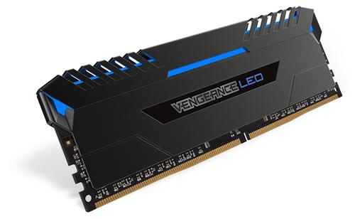 CORSAIR 32GB RAMKit 2x16GB DDR4 3000MHz 16-20-20-38 Vengeance Black Heat Spreader Custom Performance PCB Stunning Blue LED 1,35V (CMU32GX4M2D3000C16B)