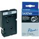 BROTHER TC-tape (Kat. 2), 9 mm., hvid tekst på sort tape