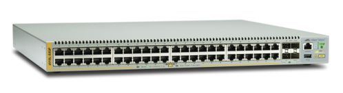Allied Telesis ALLIED Gigabit Edge Switch with 48 x 10/ 100/ 1000T POE+ ports 4 x 1G SFP ports. Requires licenses to enable 10G uplink (AT-x510L-52GP-50)