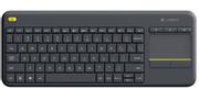 Logitech Wireless Touch Keyboard K400 Plus - tastatur - Tysk - svart Inn-enhet