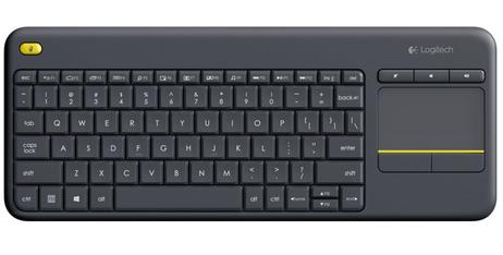 Logitech Wireless Touch Keyboard K400 Plus - tastatur - Tysk - svart Inn-enhet (920-007127)