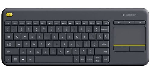 LOGITECH WIRELESS TOUCH KEYBOARD K400 PLUS BLACK (GERMAN) K400+ BLACK  IN PERP (920-007127)