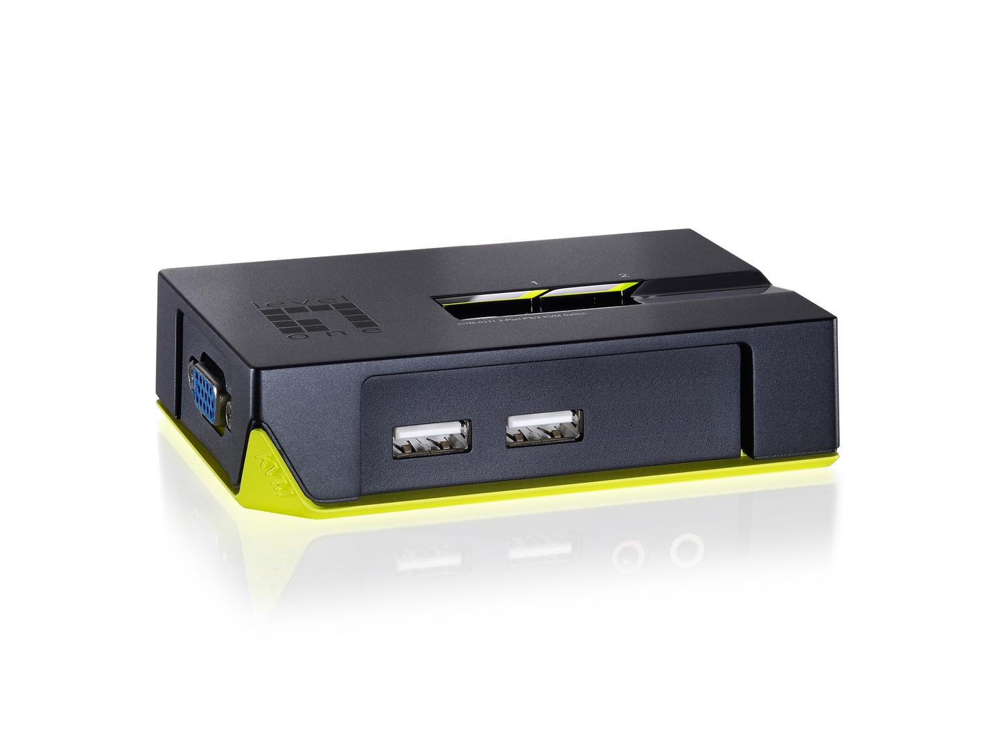 LEVELONE - ViewCon KVM-0222 - KVM-svitsj - 2 porter