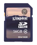 KINGSTON Secure Digital/ 16GB SD HC Card Class 4 (SD4/16GB)