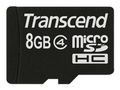 TRANSCEND 8GB MicroSDHC Class4  (no adapter) (Alt. TS8GUSDC4)