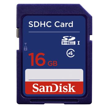 SANDISK Secure Digital Card 16GB SDHC - qty 1 (SDSDB-016G-B35)