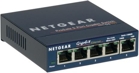 Netgear GS105 - Switch - 5 x 10/ 100/ 1000 - stasjonær (GS105GE)