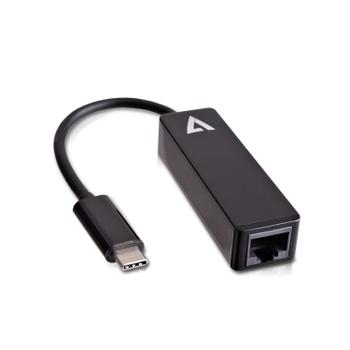V7 USB-C TO ETHERNET ADAPTER BLACK USB-C MALE TO RJ45 FEMALE ADPTR CARD (V7UCRJ45-BLK-1E)