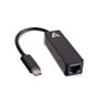 V7 USB-C TO ETHERNET ADAPTER BLACK USB-C MALE TO RJ45 FEMALE ADPTR CARD