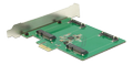 DELOCK PCI Express Card>2x internal mSATA