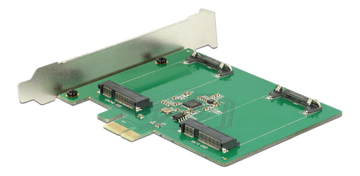 DELOCK PCI Express Card>2x internal mSATA (89479)
