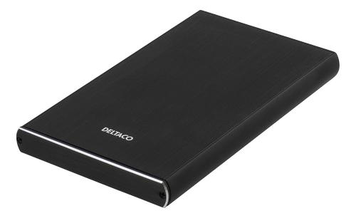 DELTACO External enclosure 1x2,5" SATA HDD, USB-C, USB 3.1 Gen 2, black (MAP-GD49C)