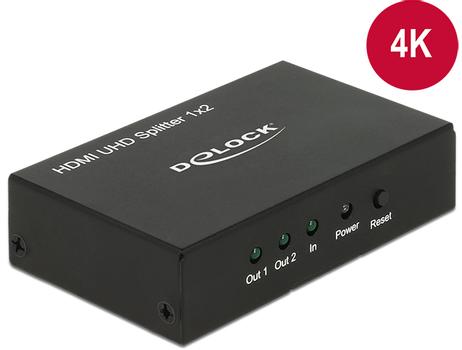 DELOCK HDMI UHD Splitter 1 x HDMI in > 2 x HDMI out 4K (18682)