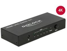 Delock HDMI UHD Switch 5 x HDMI in > 1 x HDMI out 4K - video/audio switch - 5 porter
