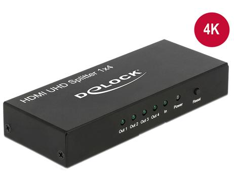 DELOCK HDMI Splitter 1 Eingang -> 4 Ausgänge 4K (18684)