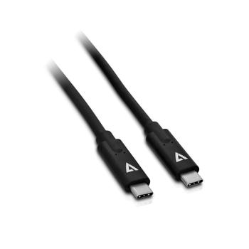 V7 USB 20Gbps 240W USB Type C Cable 2m/6.6ft Black CABL (V7UCC-2M-BLK-1E)