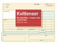 ESSELTE Blankett kvittens numrerad A5L 2x50 blad