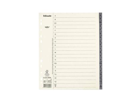 ESSELTE Pappregister Servo System A4+ A-Ö grå (6207570*10)