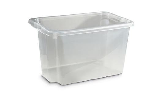 EMO Oppbevaringsboks 55L transparent plast (7550-0500)