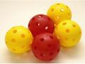 EMO Innebandyball Ø7cm gul/rød