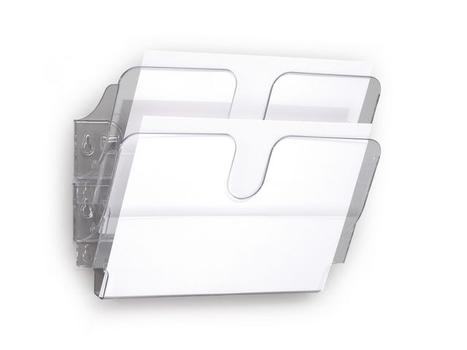 DURABLE FlexiPlus Brochureholder A4 Vandret Transparent m. 2 fag (1709014400)