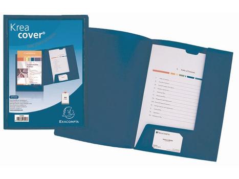 EXACOMPTA Klaffmappe EXACOMTA A4 PP 2kl innsti blå (43502E*10)