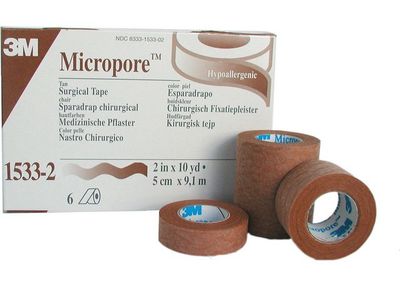 3M Micropore Beige 1,2cm x 9,1m 24/pk. (70200419409)