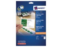 AVERY Visitkort AVERY mat, 200g, 85x54mm