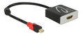 DELOCK mini DisplayPort to HDMI-adapter, active, 4K in 60Hz, black