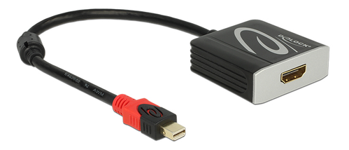 DELOCK mini DisplayPort till HDMI-adapter,  aktiv, 4K i 60Hz, svart (62735)