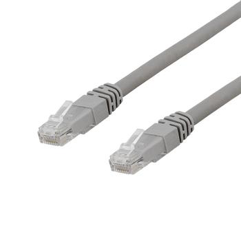 DELTACO U / UTP Cat6a patch cable, LSZH, 20m, Gray (TP-620AU)